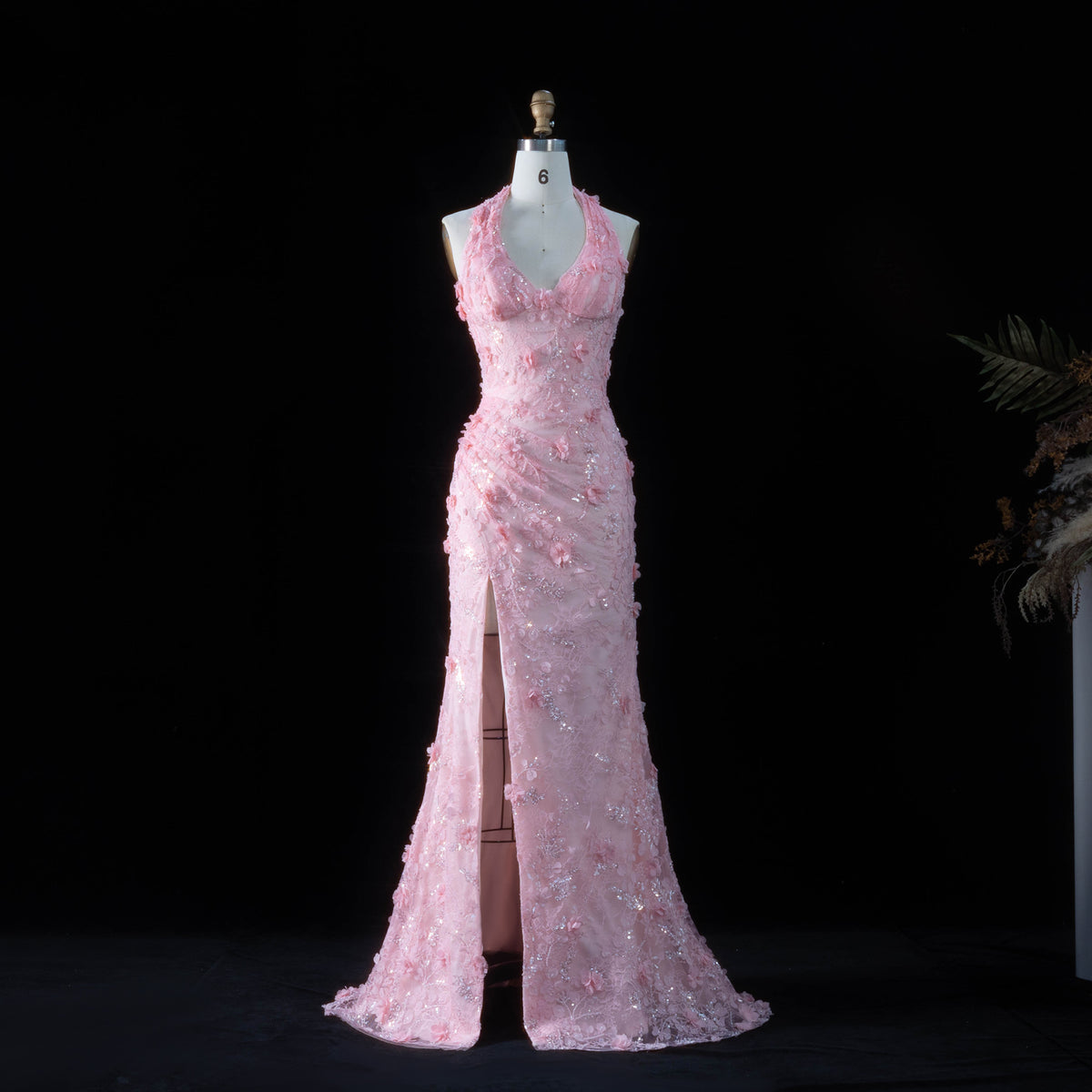Elegant 3D Floral Lace Mermaid Evening Dress SS603