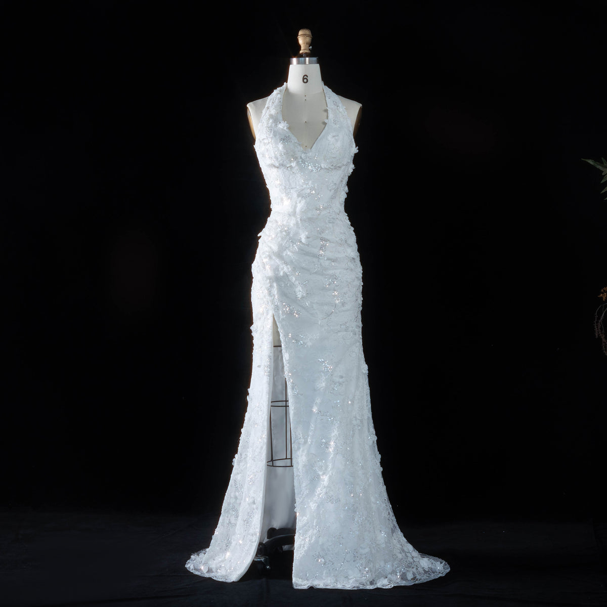 Elegant 3D Floral Lace Mermaid Evening Dress SS603