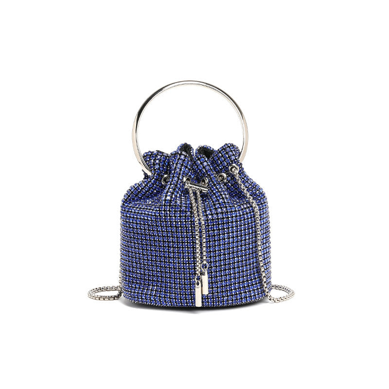 Rhinestone Shoulder Crossbody Bucket Bag HB005