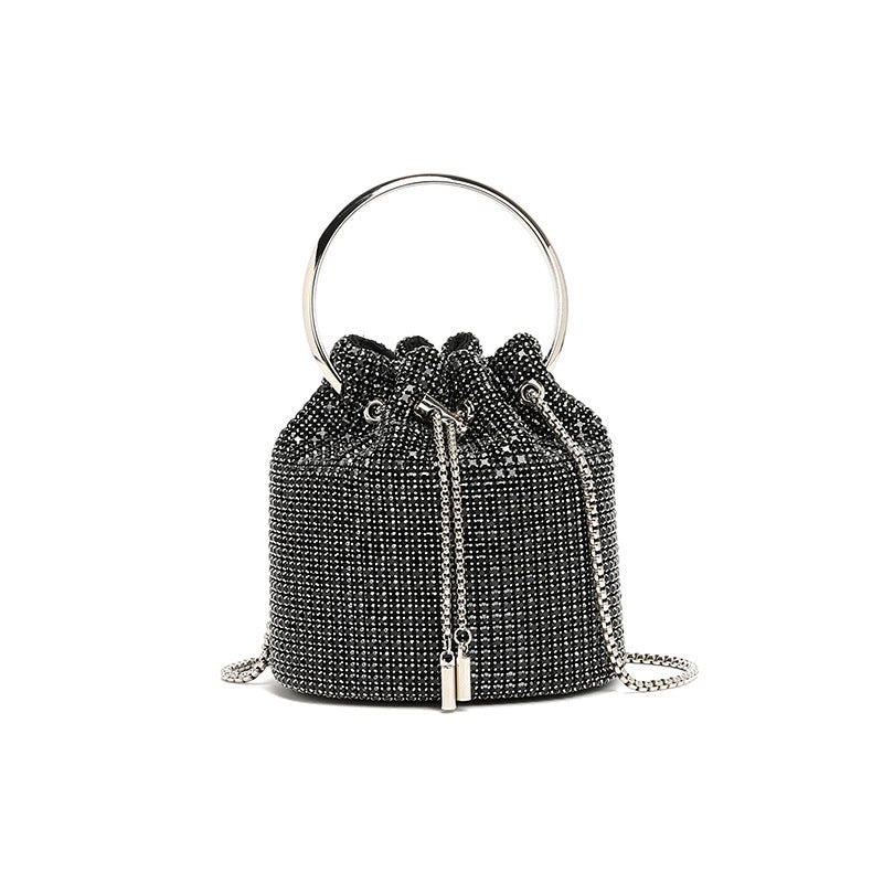 Rhinestone Shoulder Crossbody Bucket Bag HB005