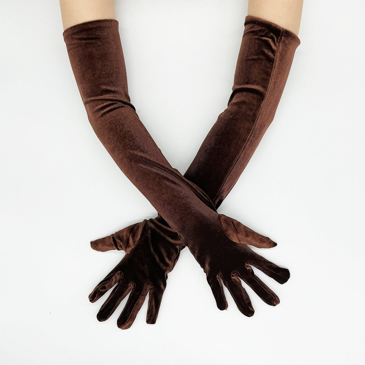 Long Velvet Opera Gloves for Wedding & Formal Events GL004