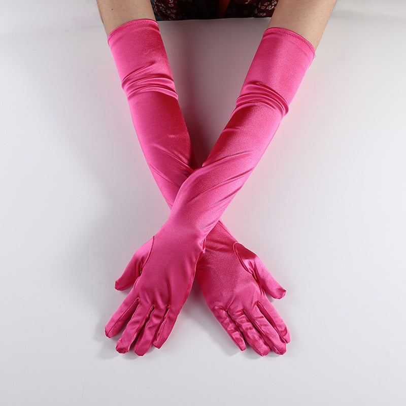 Long Satin Bridal Gloves for Wedding, Prom & Evening Gowns GL003