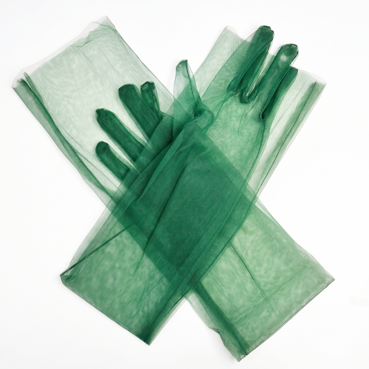Sheer Tulle Long Bridal Gloves for Wedding & Prom GL001