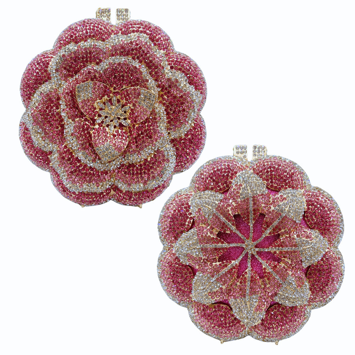 Diamond 3D Flower Evening Clutch HB006