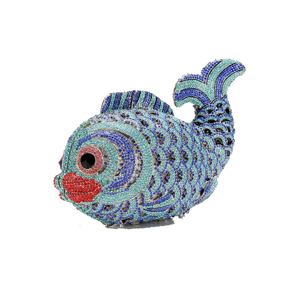 Fish Rhinestone Clutch Bag HB020