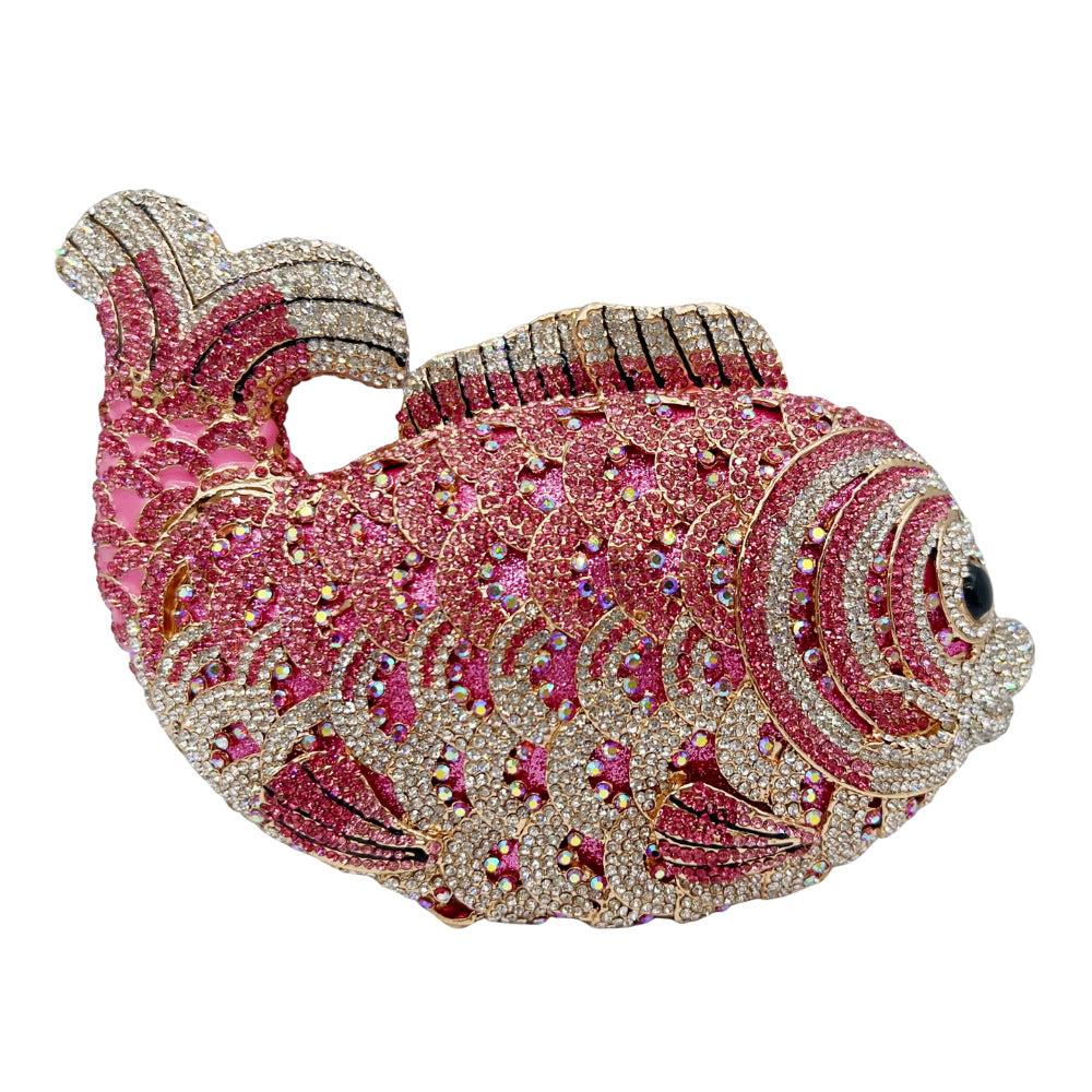 Fish Rhinestone Clutch Bag HB020
