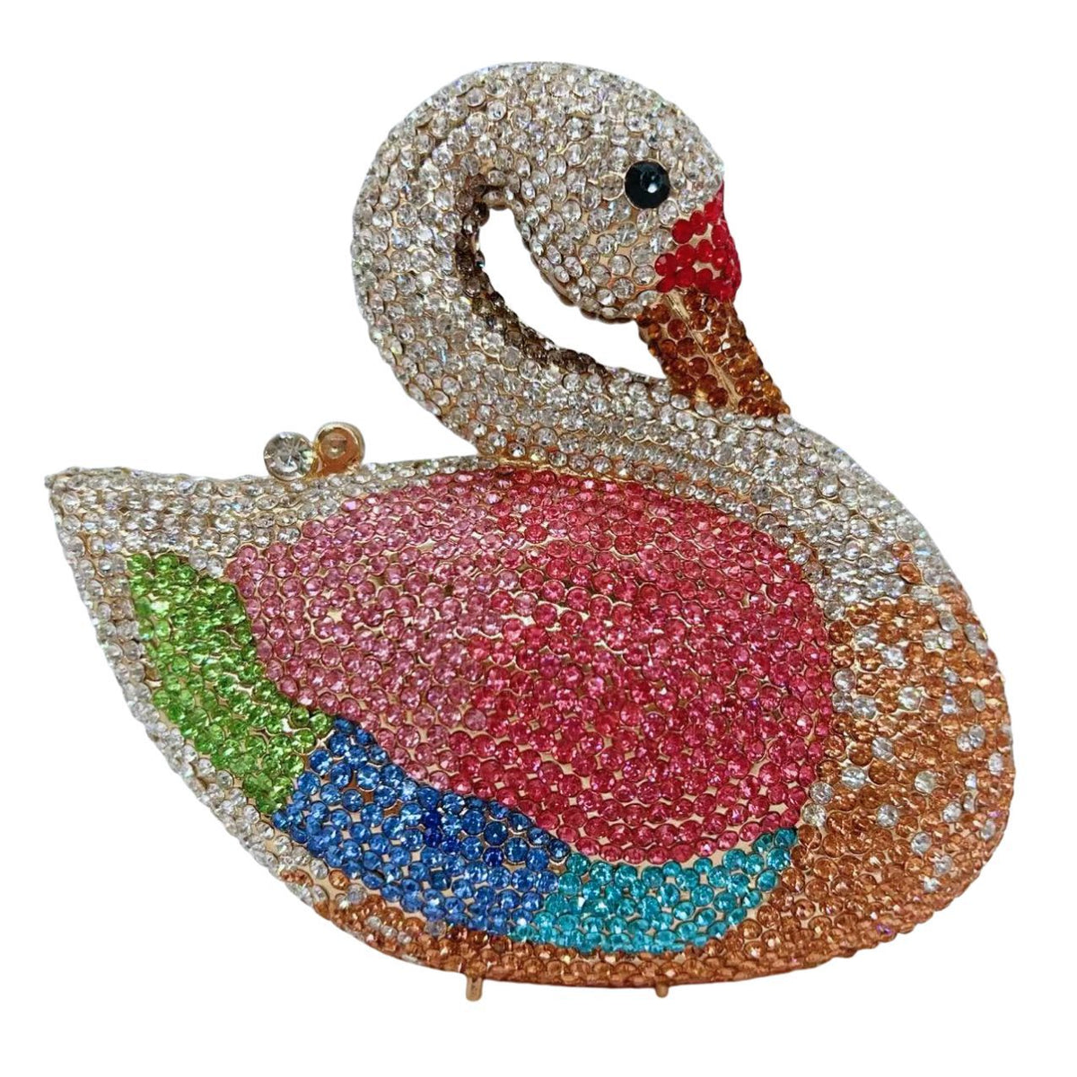 Swan Shaped Crystal Evening Clutch HB026