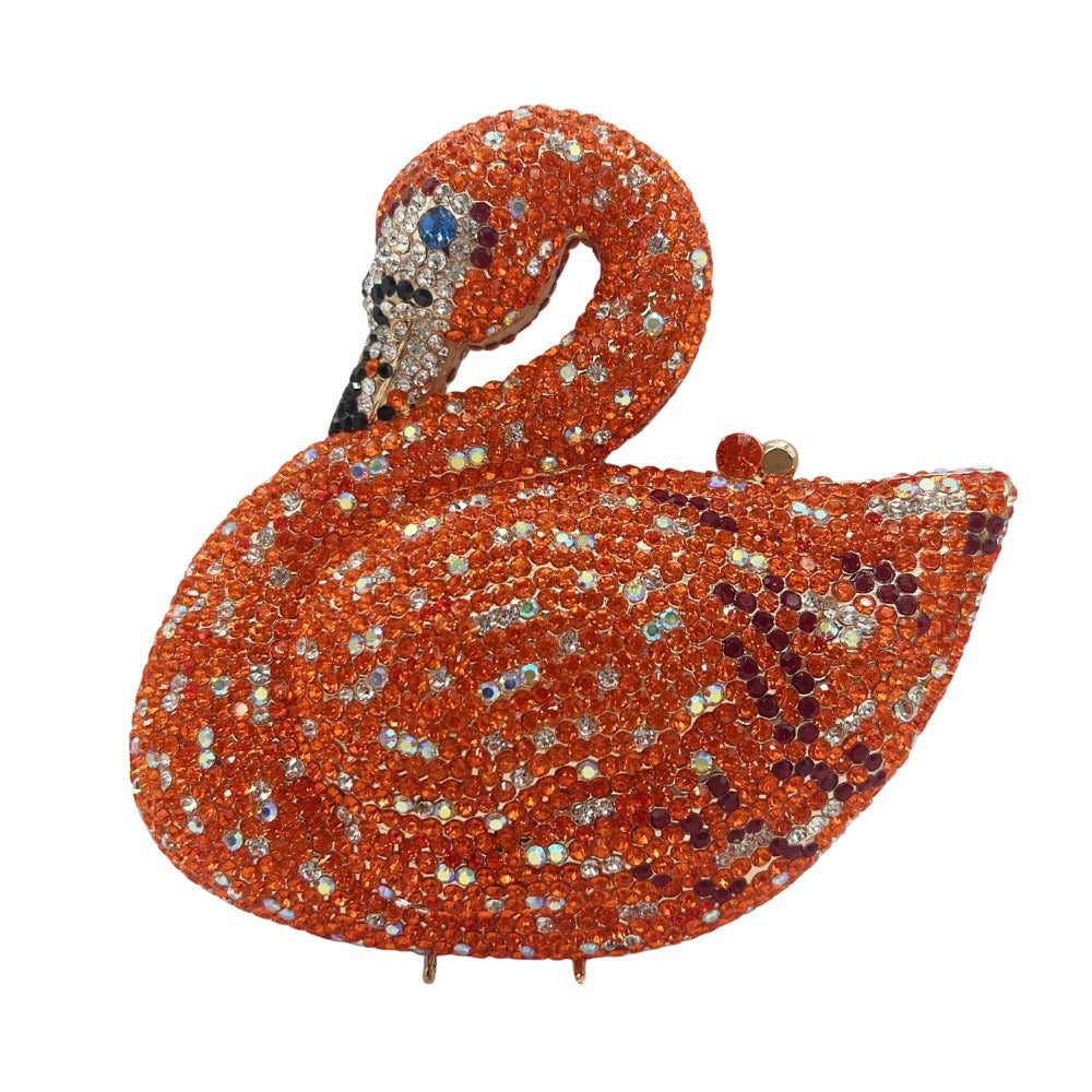 Swan Shaped Crystal Evening Clutch HB026