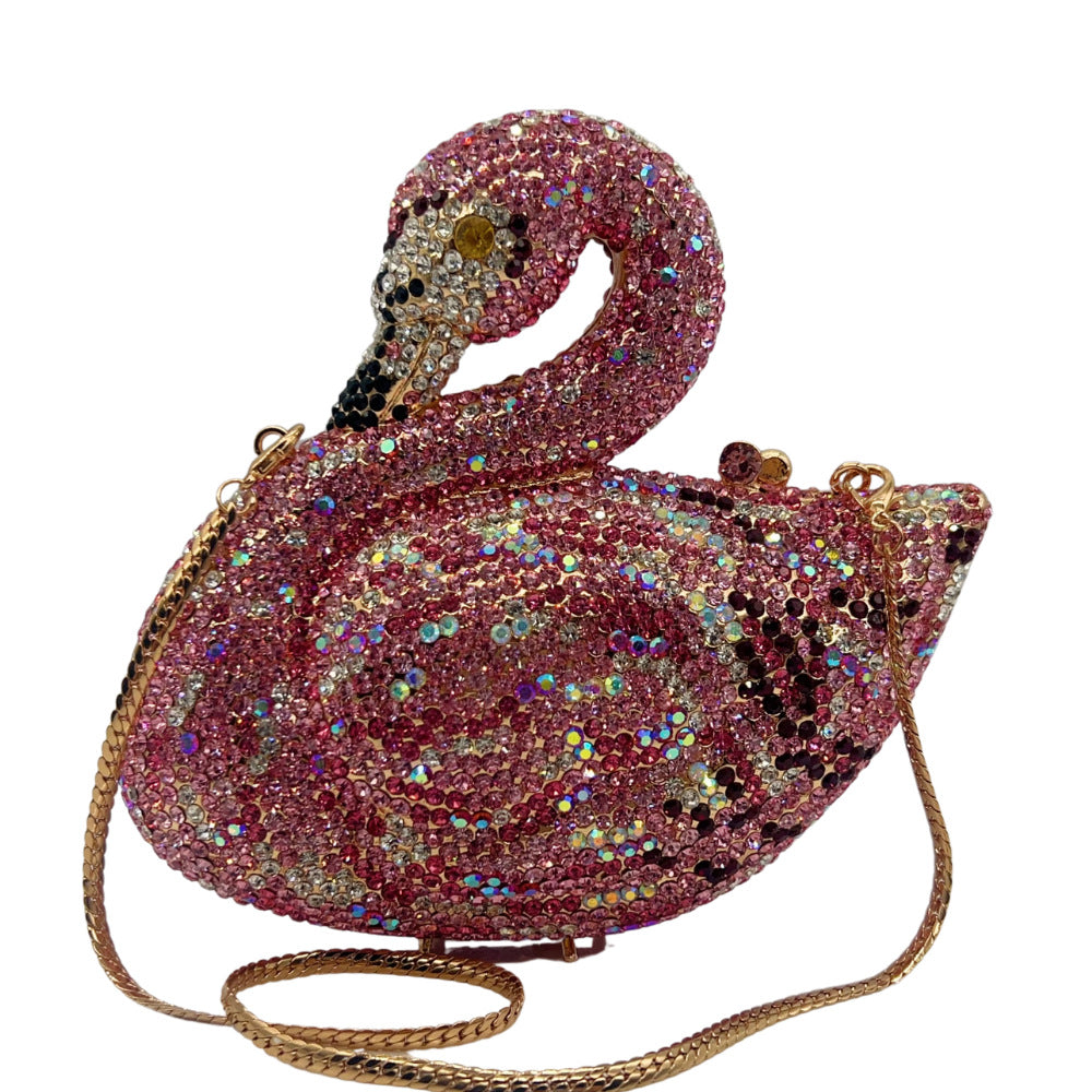 Swan Shaped Crystal Evening Clutch HB026