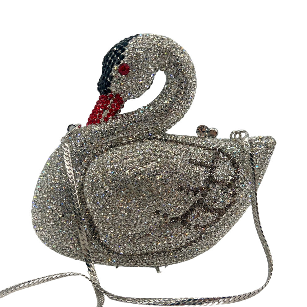 Swan Shaped Crystal Evening Clutch HB026