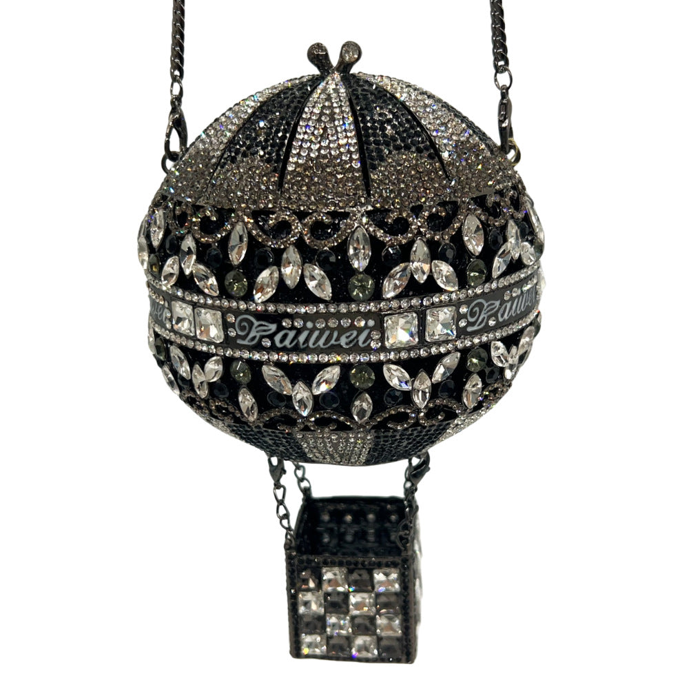 Hot Air Balloon Shaped Crystal Clutch Bag HB030