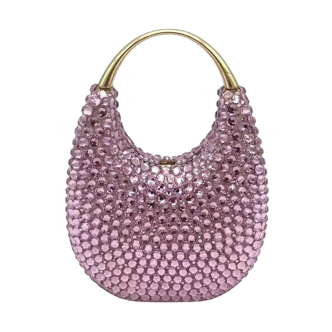 Oval Shaped Crystal Evening Clutch HB035