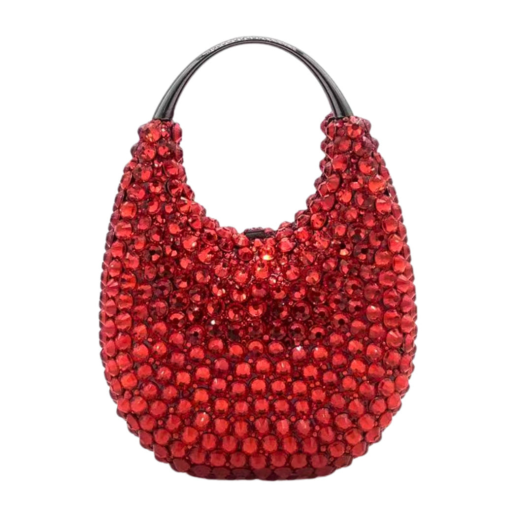 Oval Shaped Crystal Evening Clutch HB035