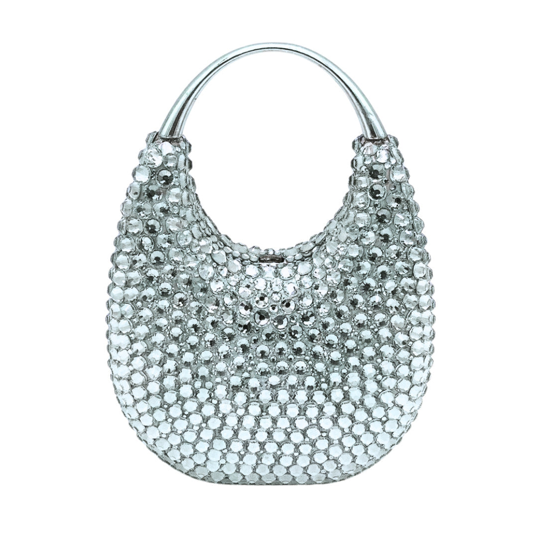 Oval Shaped Crystal Evening Clutch HB035