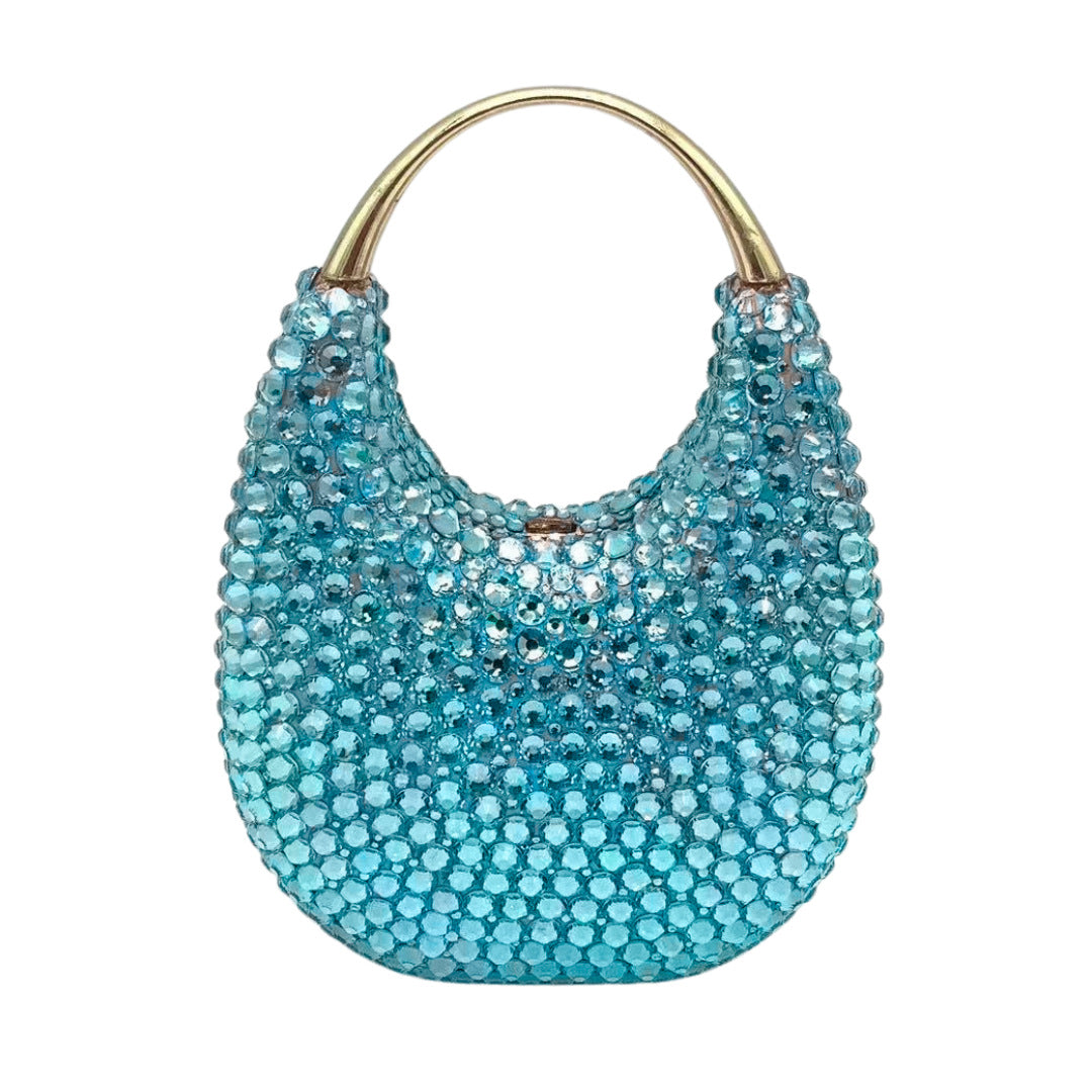 Oval Shaped Crystal Evening Clutch HB035