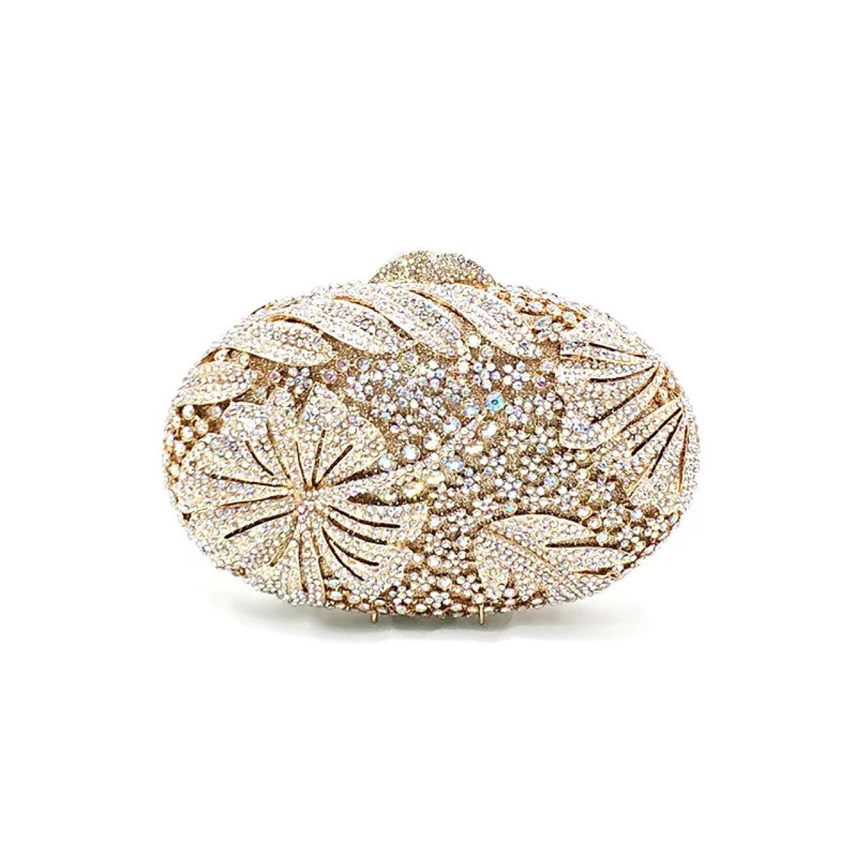 Flower Rhinestone Evening Clutch HB036