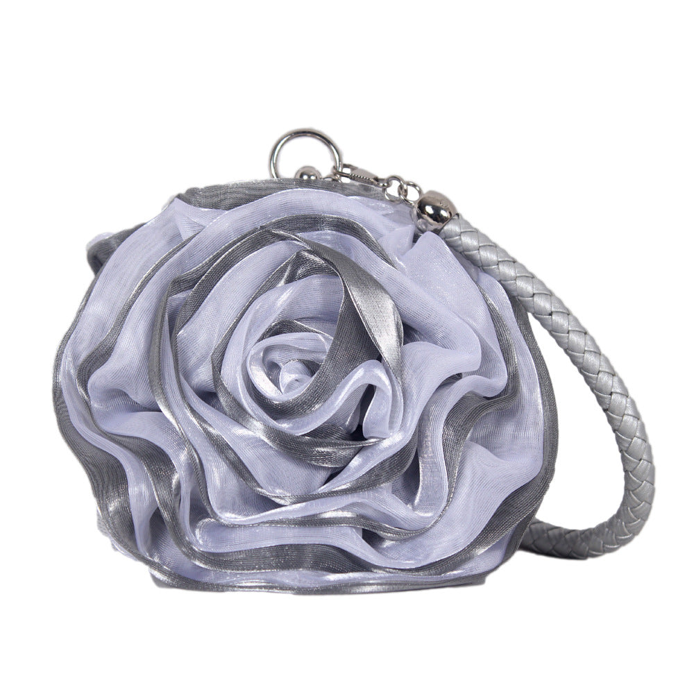Silk 3D Flower Clutch Bag HB038