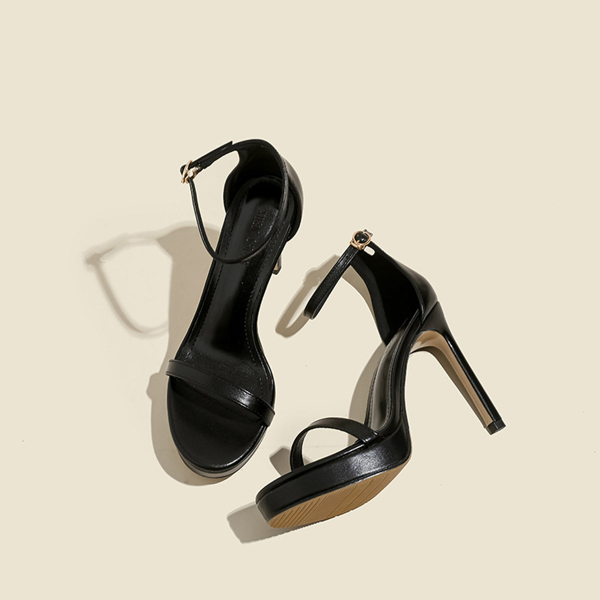 Nude Ankle Strap High Heels HH001