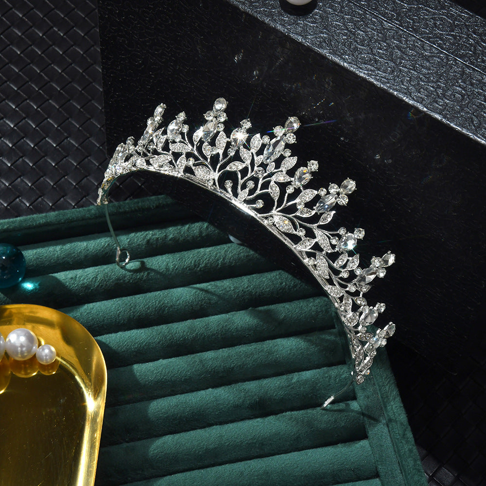 Majestic Leafy Vine Crystal Bridal Diadem HP016