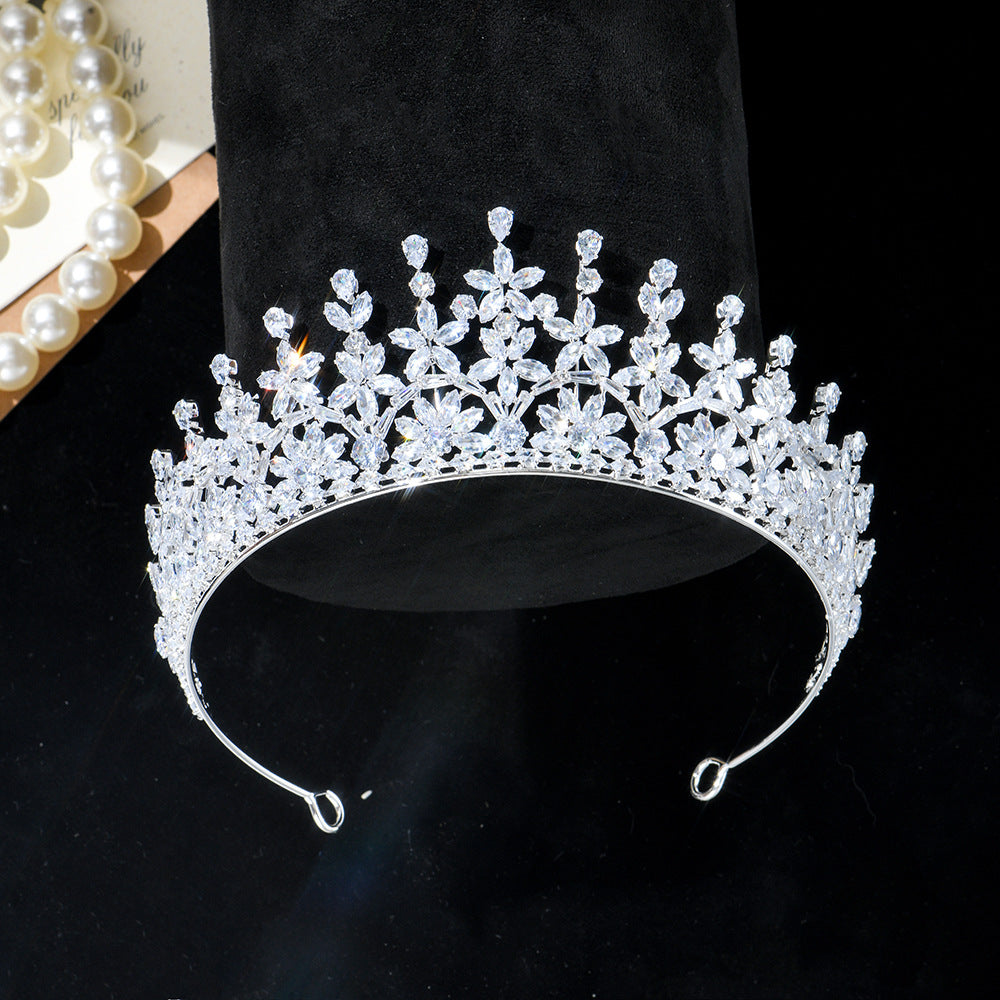 Radiant Crystal Leaf-Style Bridal Diadem HP023