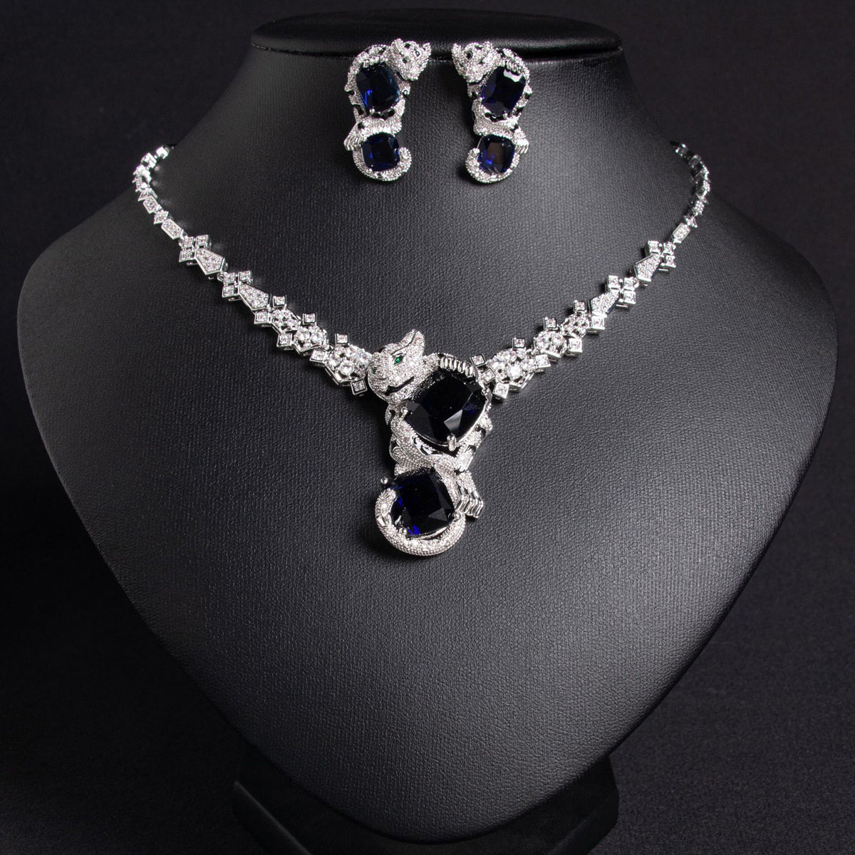 Vintage Leopard Necklace Jewelry Set JW013