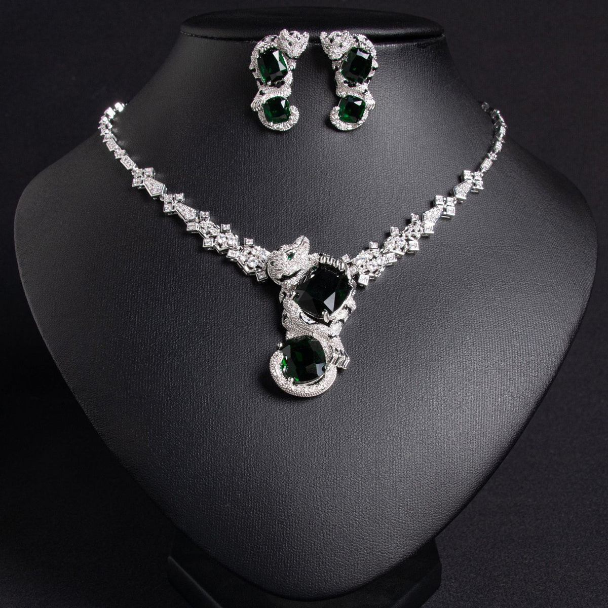 Vintage Leopard Necklace Jewelry Set JW013