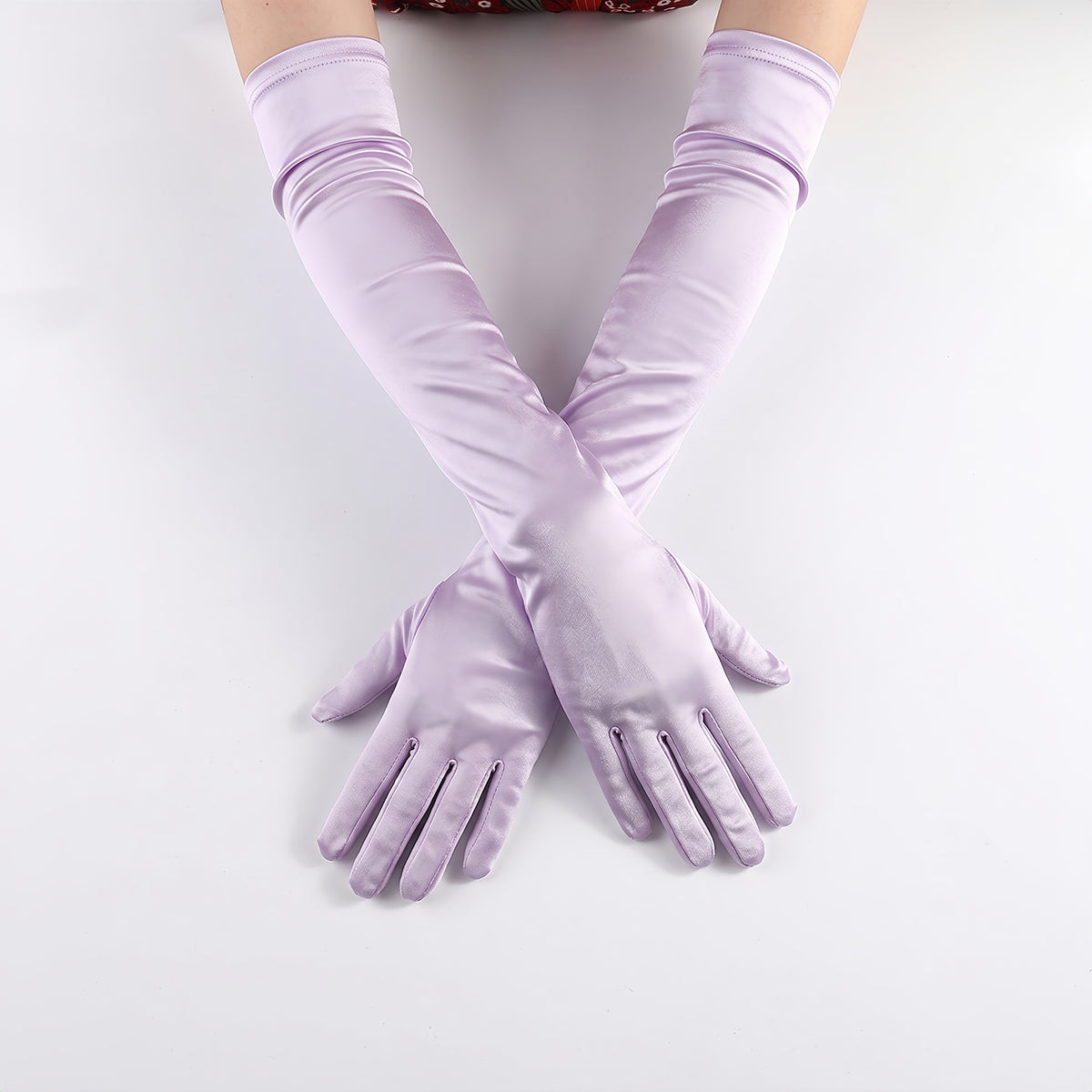 Long Satin Bridal Gloves for Wedding, Prom & Evening Gowns GL003