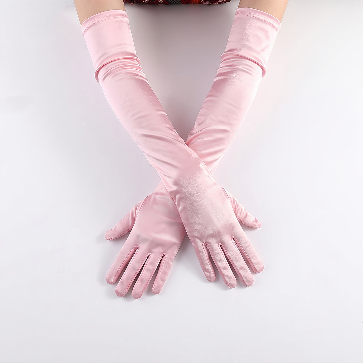 Long Satin Bridal Gloves for Wedding, Prom & Evening Gowns GL003