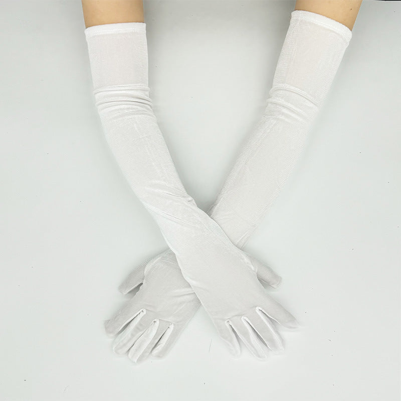 Long Velvet Opera Gloves for Wedding & Formal Events GL004