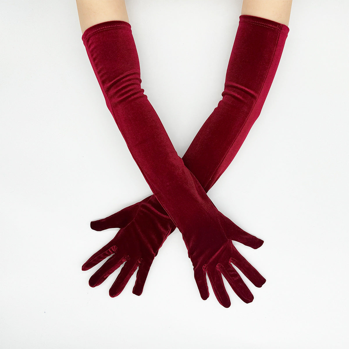 Long Velvet Opera Gloves for Wedding & Formal Events GL004