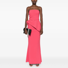 Dreamy Pink Plain Smooth Sleeveless Tube Top Gala Evening Dress SF213