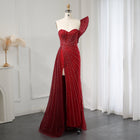 Elegant Emerald Green One Shoulder Evening Dress SS201