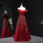 Luxury Beaded Off Shoulder Evening Gown SS582