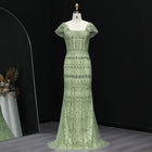 Luxury Beaded Off-Shoulder Mermaid Evening Dress SS291