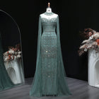 Green Luxury Long Sleeve Sequin Beaded Formal Evening Dress SS150