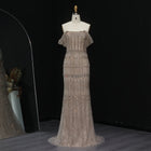 Luxury Beaded Off-Shoulder Mermaid Evening Dress SS291
