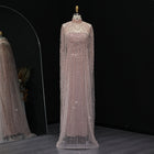 Luxury Nude Beaded High Neck 2 pieces Evening Dress SS780