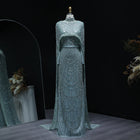 Luxury Long Sleeves Nude Evening Dress with Cape SS369A