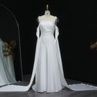 Elegant White Spaghetti Straps Evening Dress with Cape Sleeves SF281