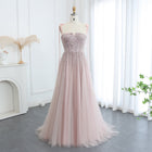 Luxury Beaded Wine Red Evening Dresses with Straps SS263