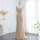 Luxury Black Square Neck Beaded Sequin Evening Dress