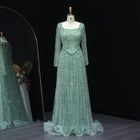 Luxury Sage Green Spaghetti A-Line Evening Dress SS693