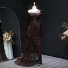 Elegant Lace Black Dress with Gloves SF017
