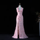 Elegant 3D Floral Lace Mermaid Evening Dress SS603