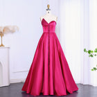 Elegant Crystal Black Long Evening Dresses with Slit SS364