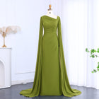 Elegant Green Long Sleeve Evening Dress SF051