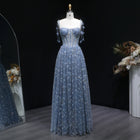 Elegant Pink 3D Floral Spaghetti Strap Evening Dress SS701