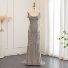 Luxury Crystal Gray Mermaid Evening Dresses SS403