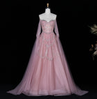Gorgeous Beaded Sage Green Evening Dress with Cape Sleeves SS215
