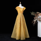 Luxury Beaded Off Shoulder Evening Gown SS582